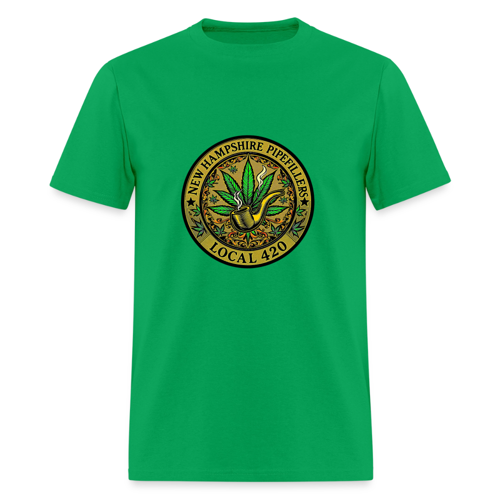 NEW HAMSHIRE PIPEFILLERS LOCAL 420 Men's T-Shirt - bright green