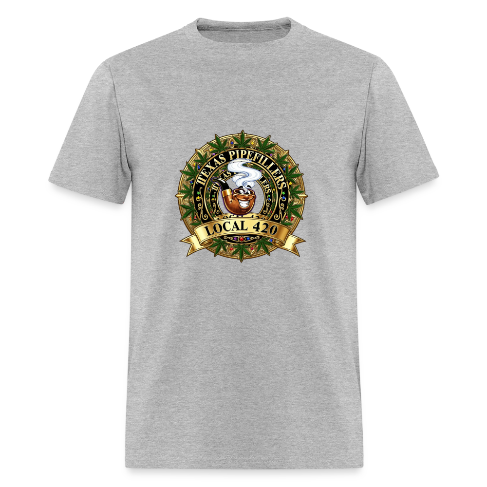 TEXAS PIPEFILLERS LOCAL 420 Men's T-Shirt - heather gray