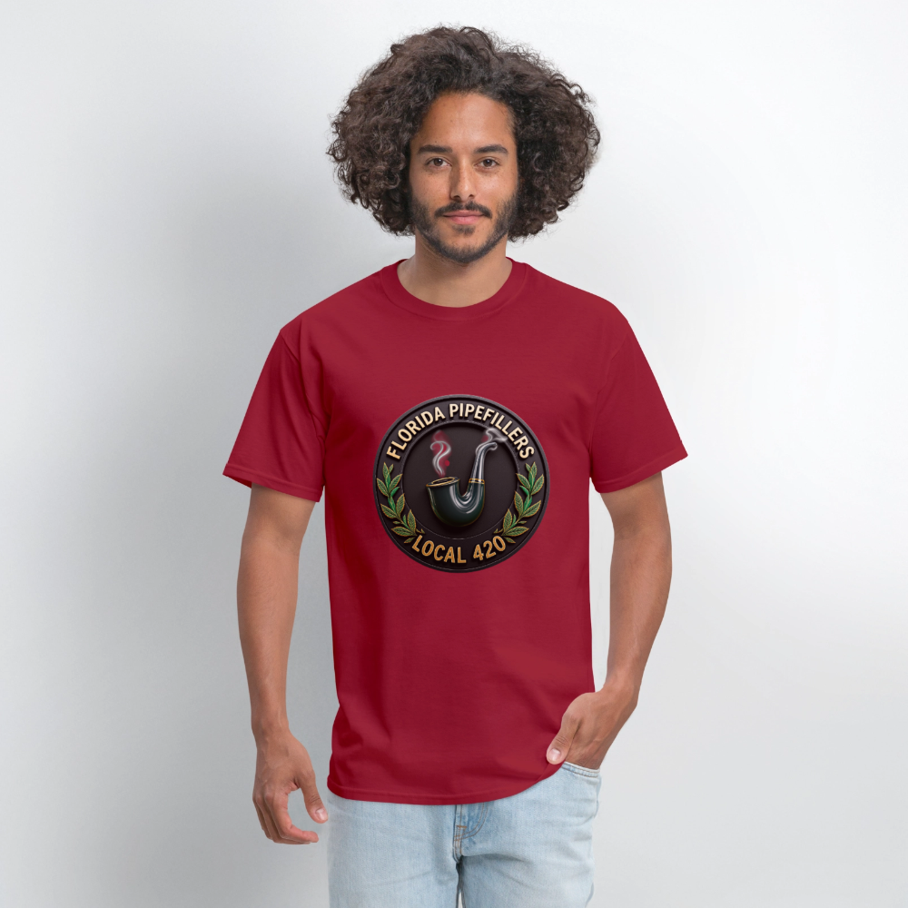 FLORIDA PIPEFILLERS LOCAL 420 F/B DESIGN Men's T-Shirt - true red