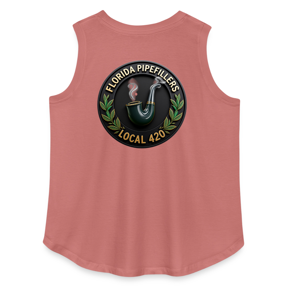 FLORIDA PIPEFILLERS LOCAL 420 F/B DESIGN Women's Curvy Relaxed Tank Top - mauve