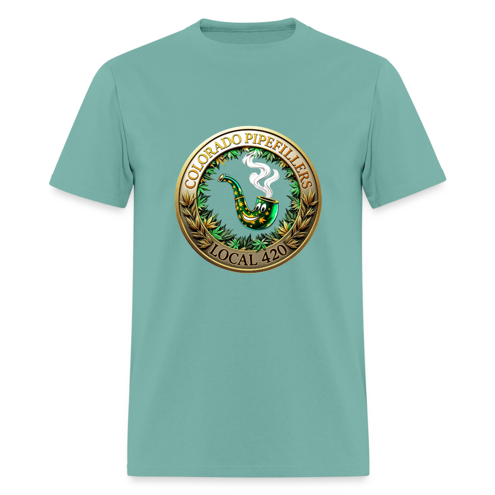 COLORADO PIPEFILLERS LOCAL 420 Men's T-Shirt - aquatic