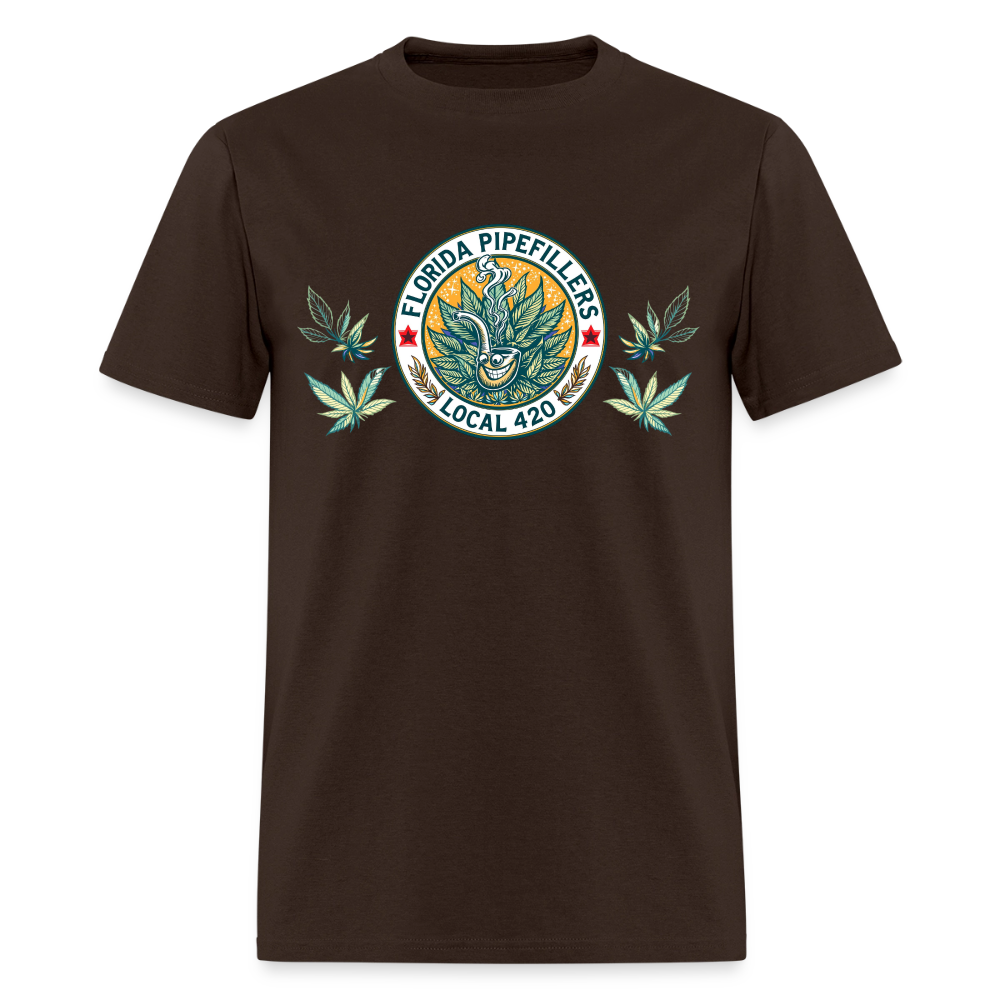 FLORIDA PIPEFILLERS LOCAL 420 Men's T-Shirt - brown