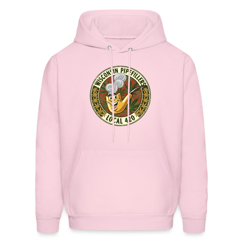 WISCONSIN PIPEFILLERS LOCL 420 F/B DESIGN Men's Hoodie - pale pink