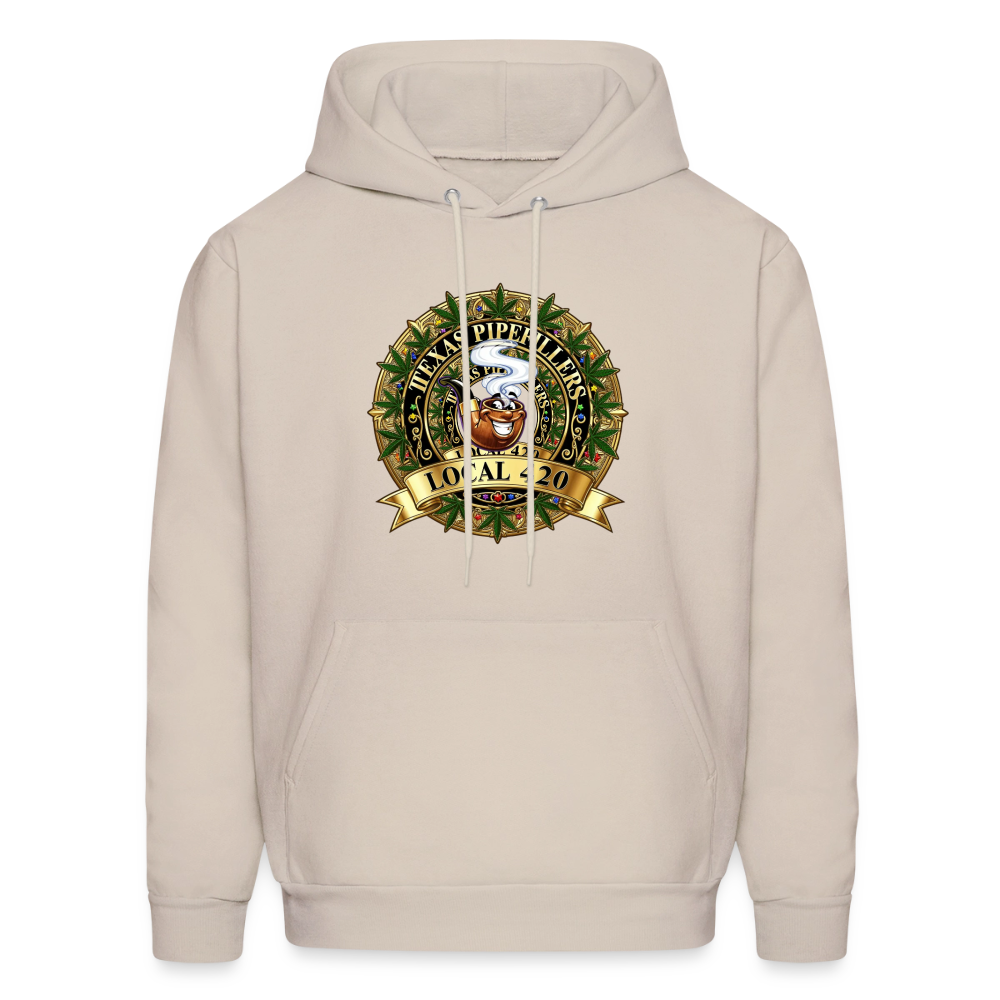 TEXAS PIPEFILLERS LOCAL 420 Men's Hoodie - Sand