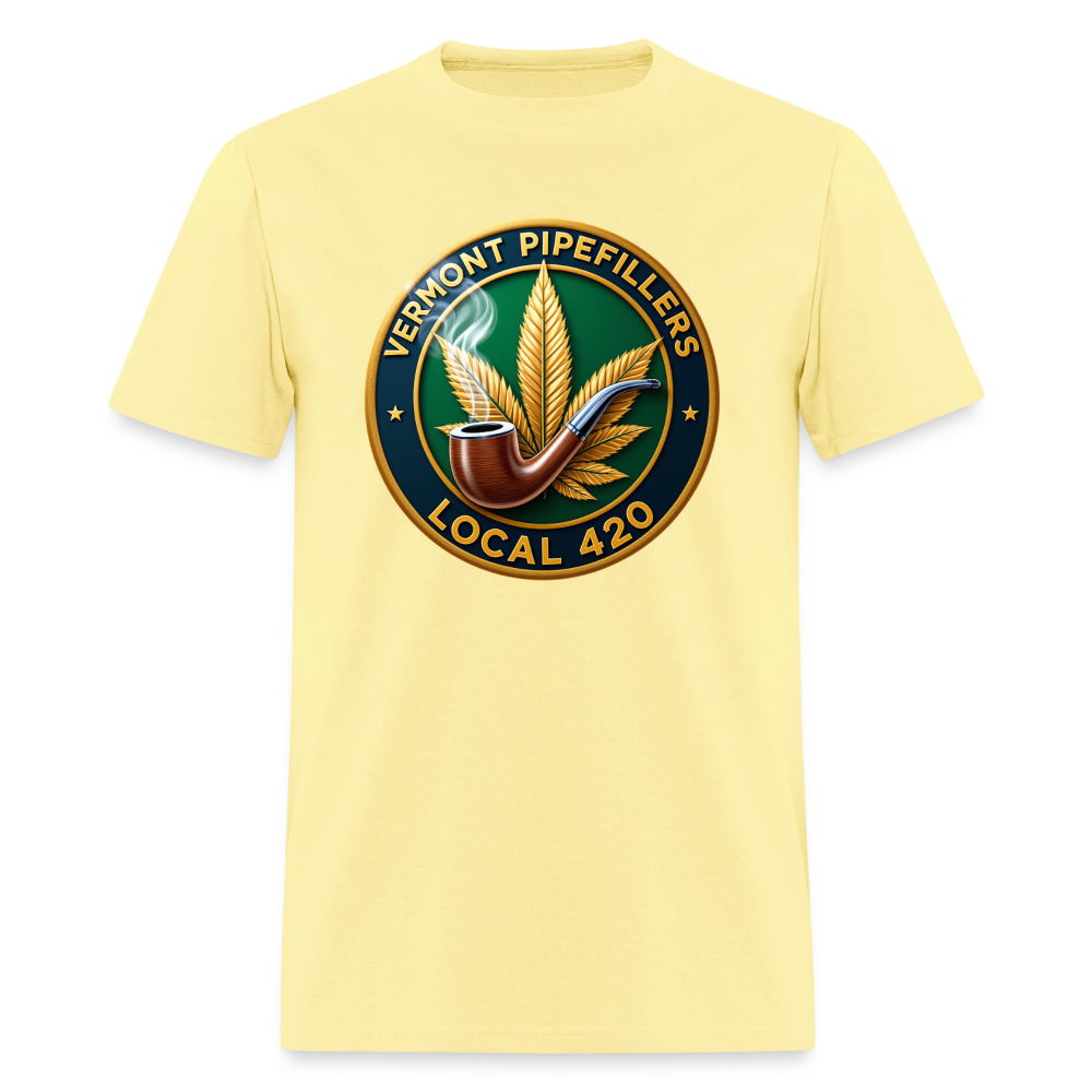 VERMONT PIPEFILLERS LOCAL 420 Men's T-Shirt - cornsilk