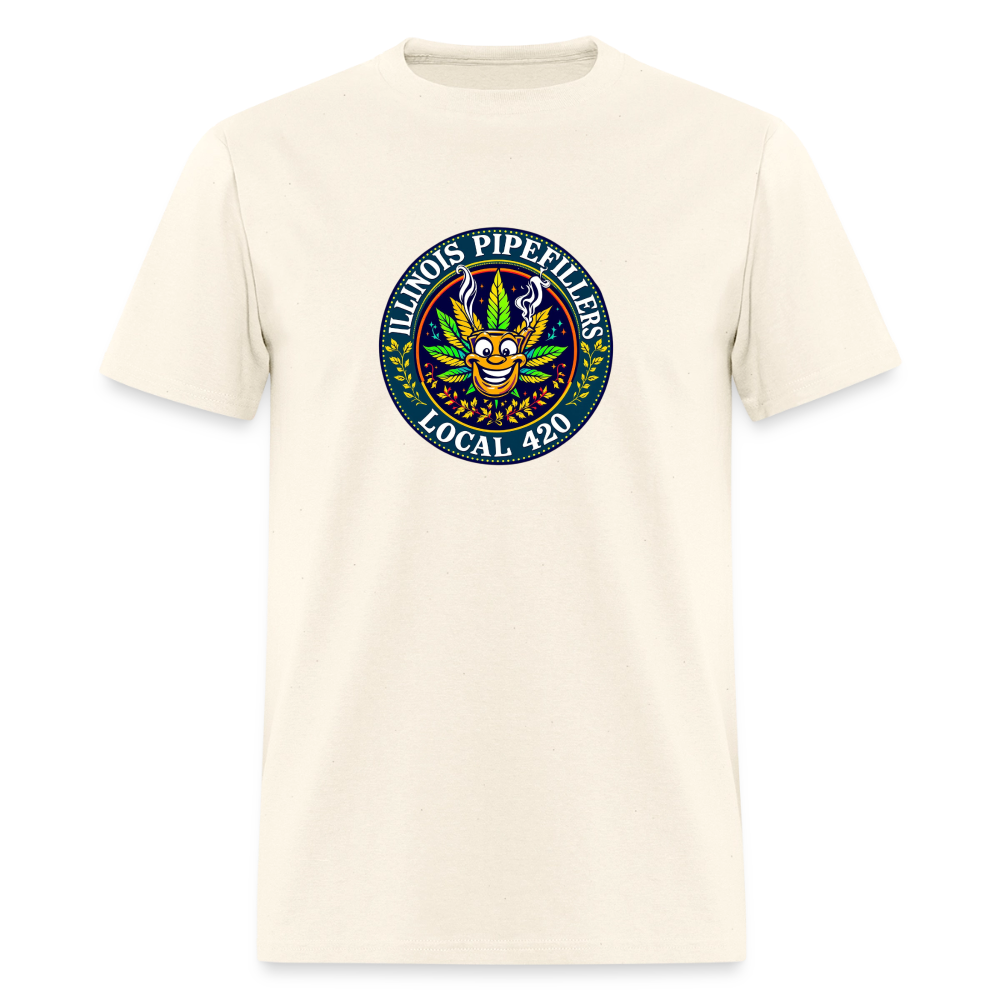 ILLINOIS PIPEFILLERS LOCAL 420 F/B DESIGN Men's T-Shirt - sweet cream heather