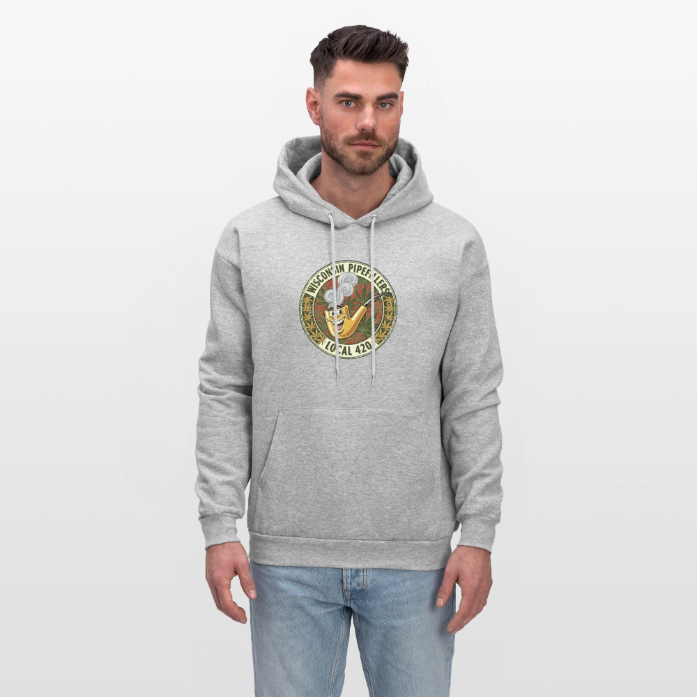 WISCONSIN PIPEFILLERS LOCL 420 F/B DESIGN Men's Hoodie - heather gray