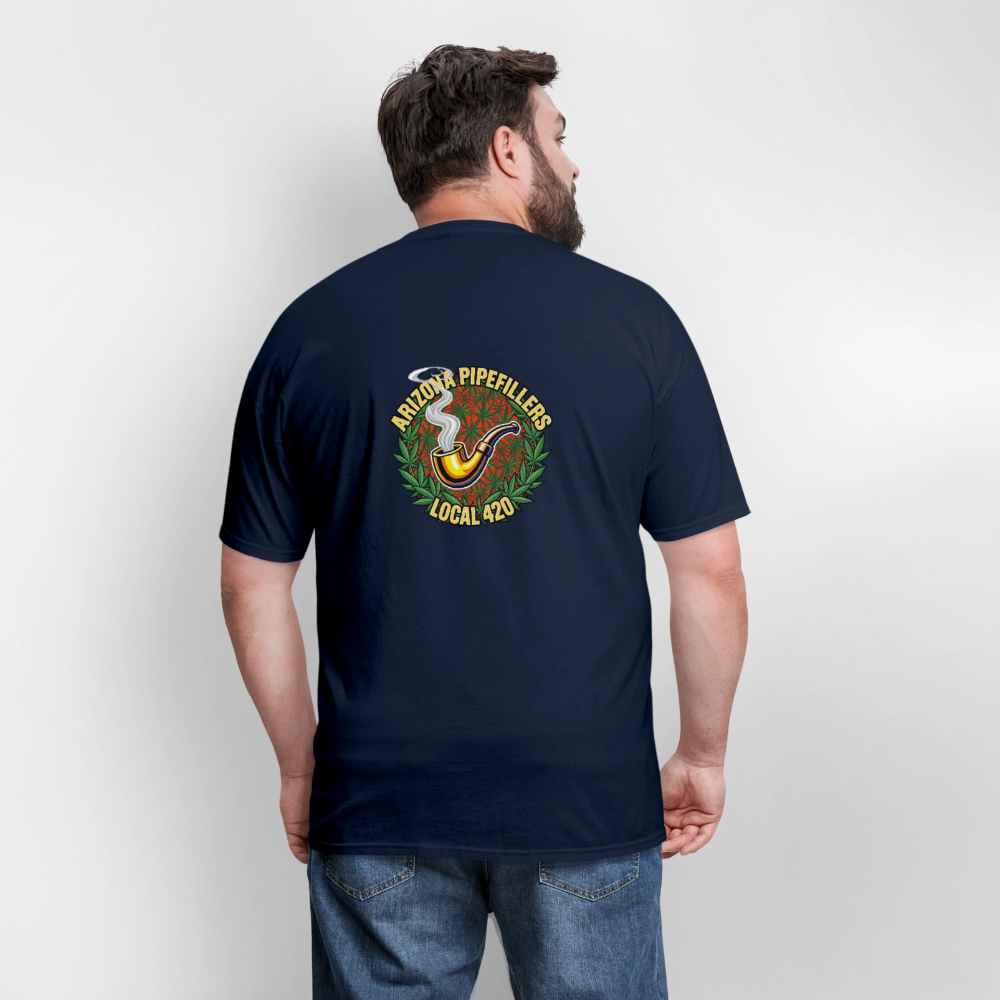 ARIZONA PIPEFILLERS LOCAL 420  F/B DESIGN Men's T-Shirt - navy