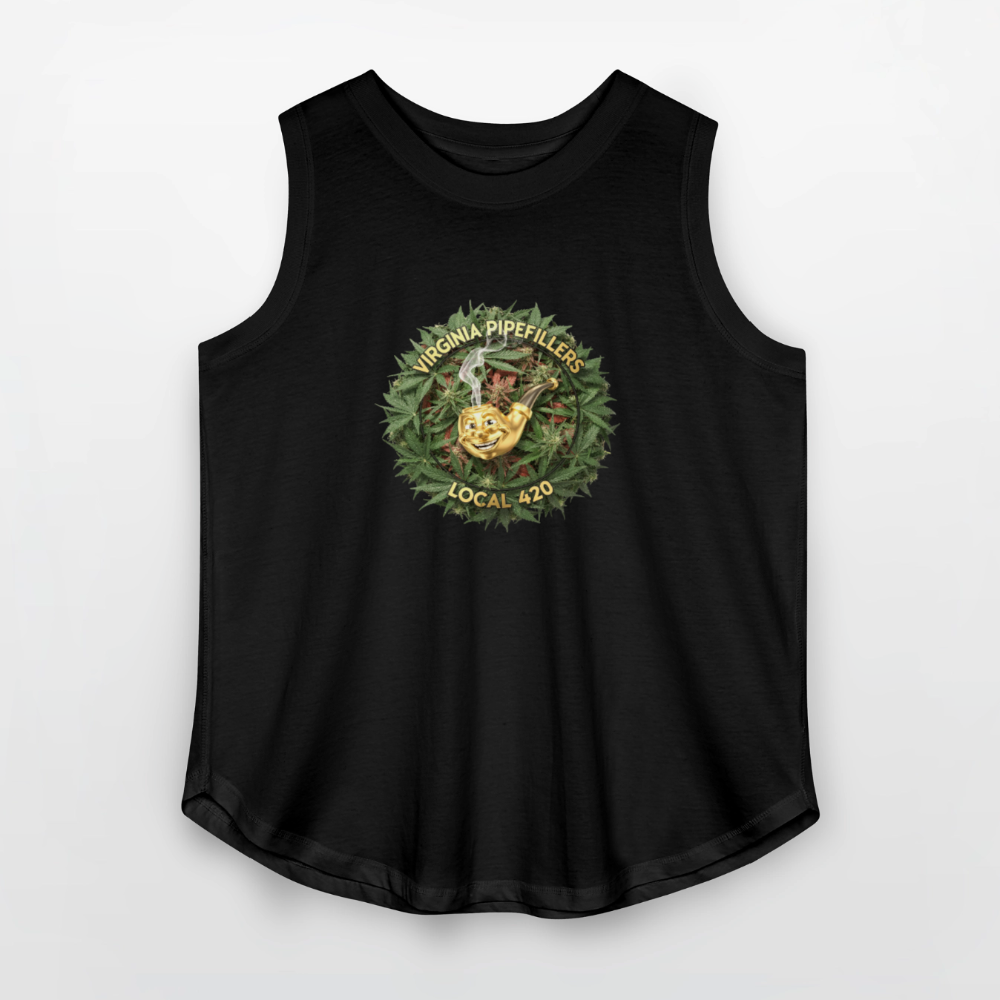 VIRGINIA PIPEFILLERS LOCAL 420 Women's Curvy Relaxed Tank Top - black