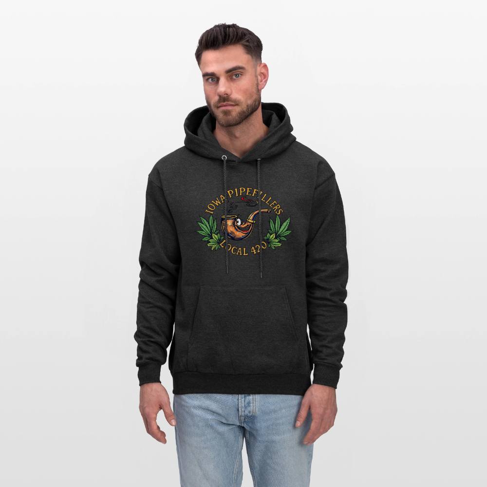 IOWA PIPEFILLERS LOCAL 420 F/B DESIGN Men's Hoodie - charcoal grey