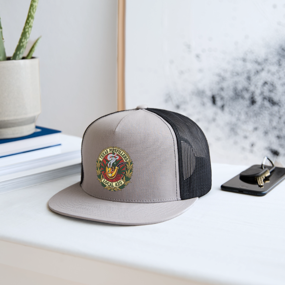 TEXAS PIPEFILLERS LOCAL 420 Trucker Hat - gray/black