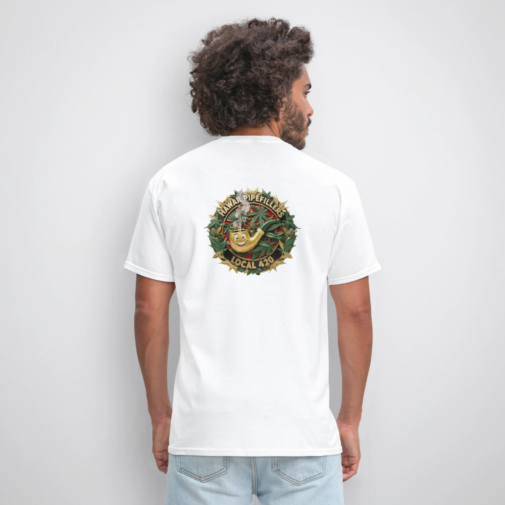 HAWAII PIPEFILLERS LOCAL 420 F/B DESIGN Men's T-Shirt - white