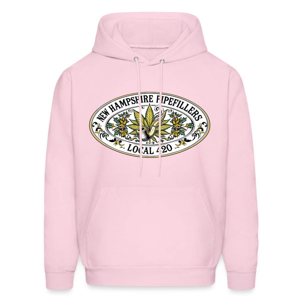 NEW HAMPSHIRE PIPEFILLERS LOCAL 420 2 EMBLEM Men's Hoodie - pale pink