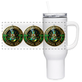 LOS ANGLES PIPEFILLERS LOCAL 420 40oz Travel Tumbler - white