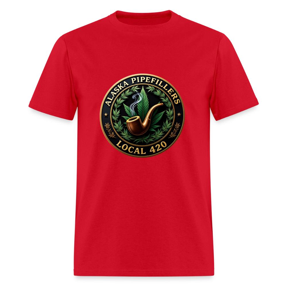 ALASKA PIPEFILLERS LOCAL 420 Men's T-Shirt - red
