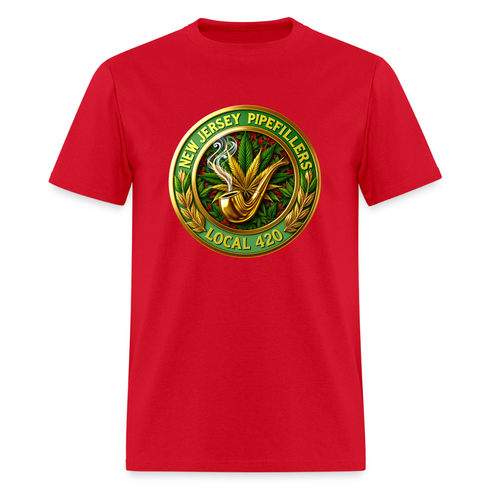 NEW JERSEY PIPEFILLERS LOCAL 420 Men's T-Shirt - red