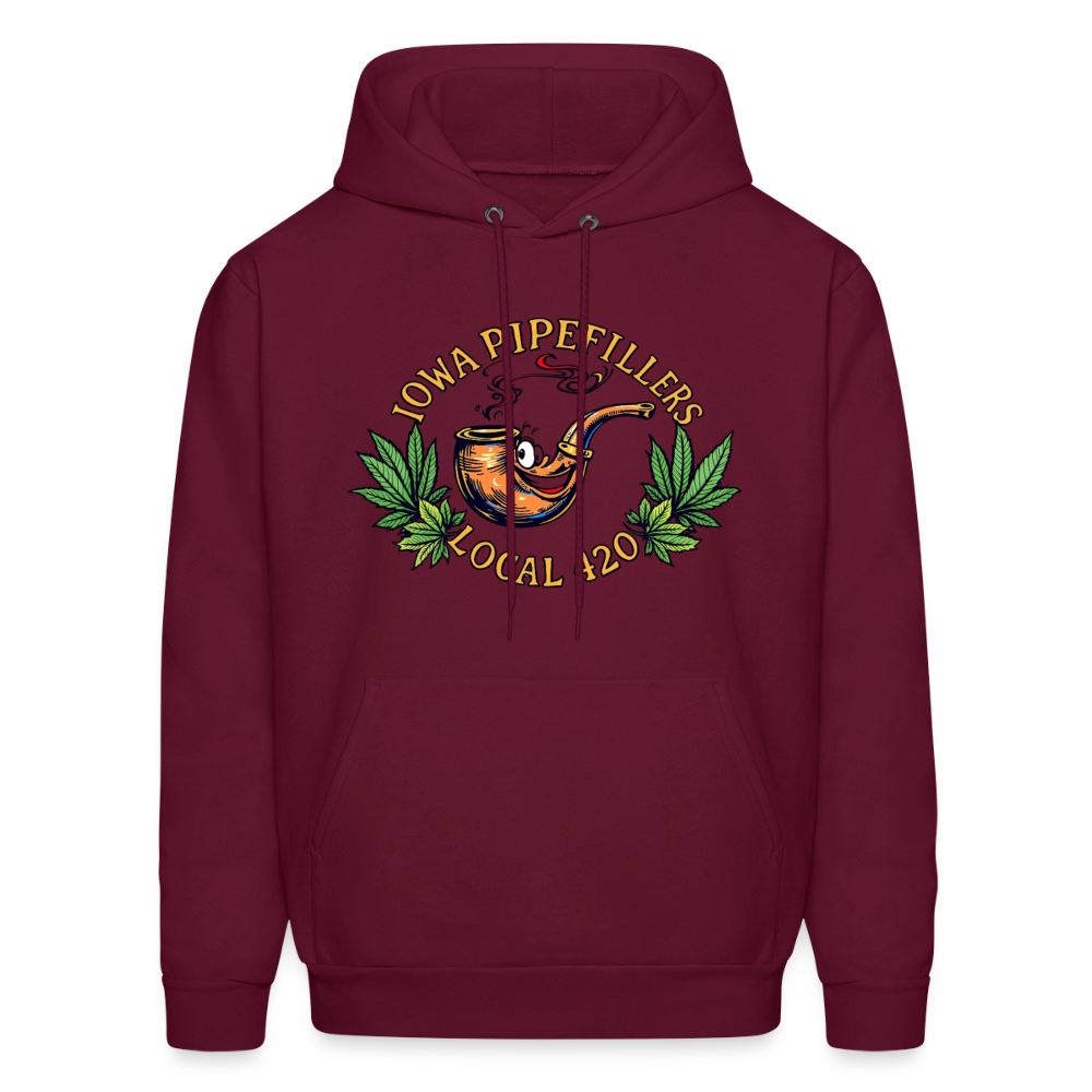 IOWA PIPEFILLERS LOCAL 420 F/B DESIGN Men's Hoodie - burgundy