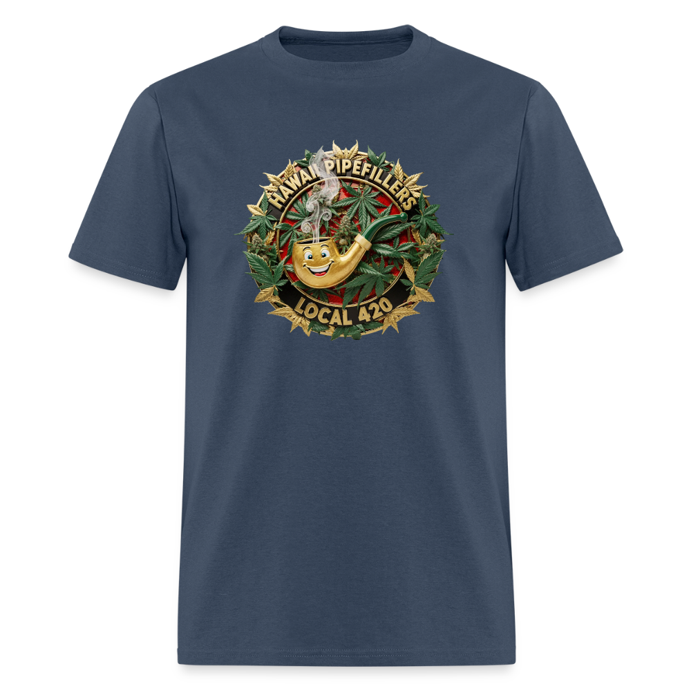 HAWAII PIPEFILLERS LOCAL 420 F/B DESIGN Men's T-Shirt -  blue dusk