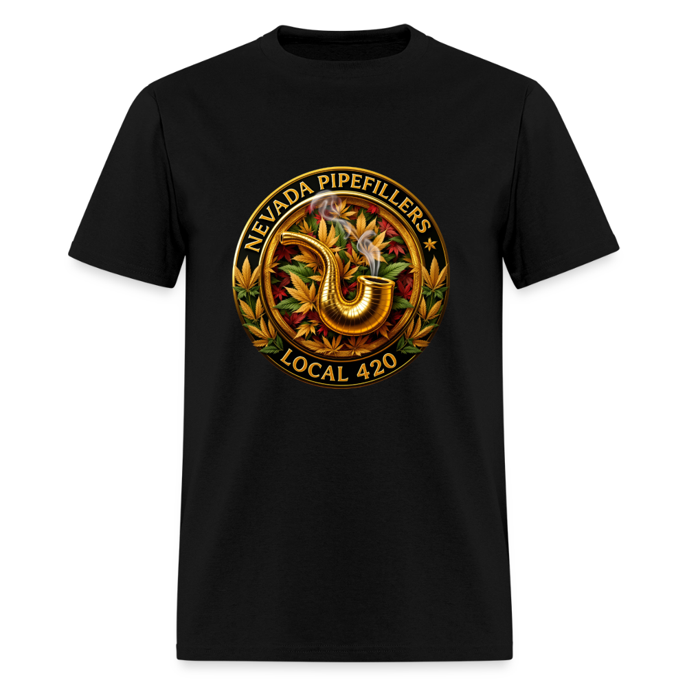 NEVADA PIPEFILLERS LOCAL 420  Men's T-Shirt - black