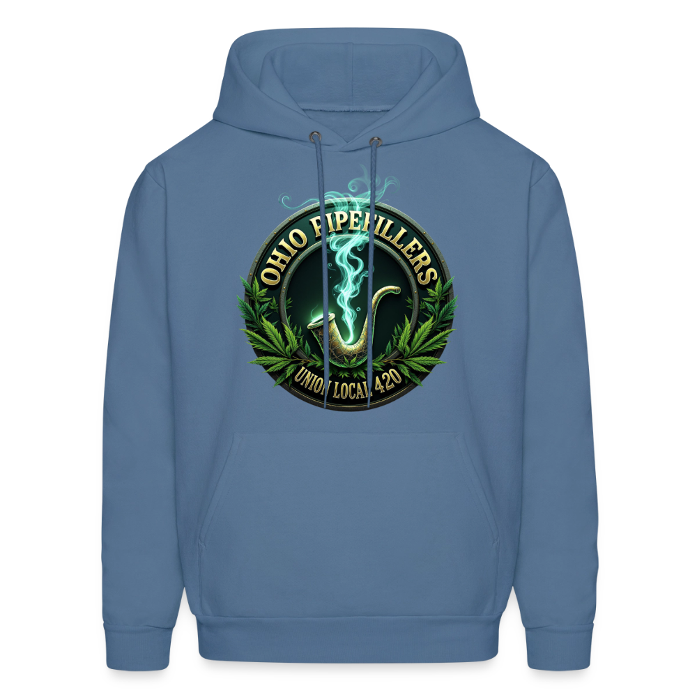 OHIO PIPEFILLERS UNION LOCAL 420 F/B DESIGNS Men's Hoodie - denim blue