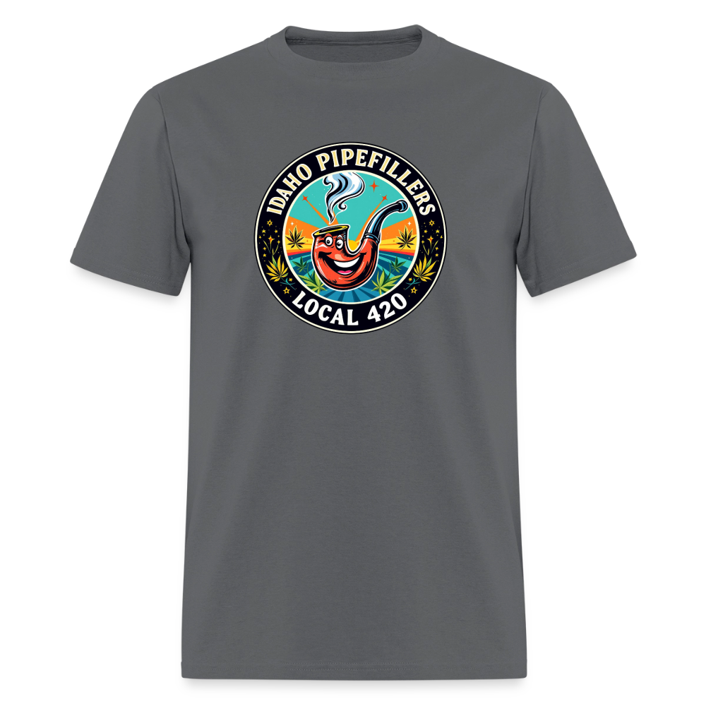 IDAHO PIPEFILLERS LOCAL 420 F/B DESIGN Men's T-Shirt - charcoal