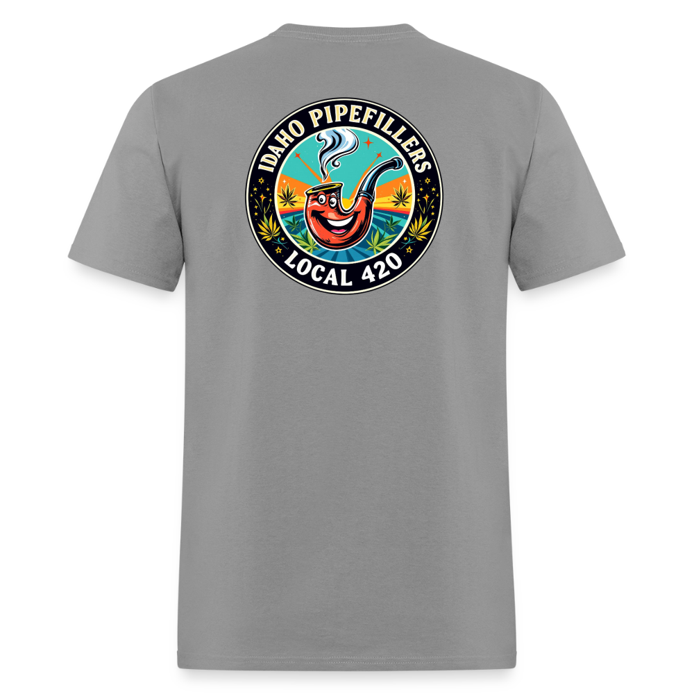 IDAHO PIPEFILLERS LOCAL 420 F/B DESIGN Men's T-Shirt - rock