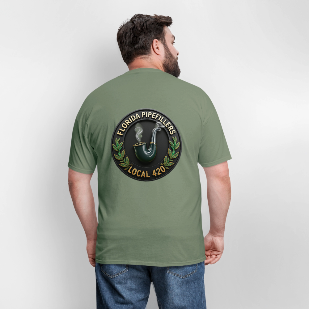 FLORIDA PIPEFILLERS LOCAL 420 F/B DESIGN Men's T-Shirt - military green