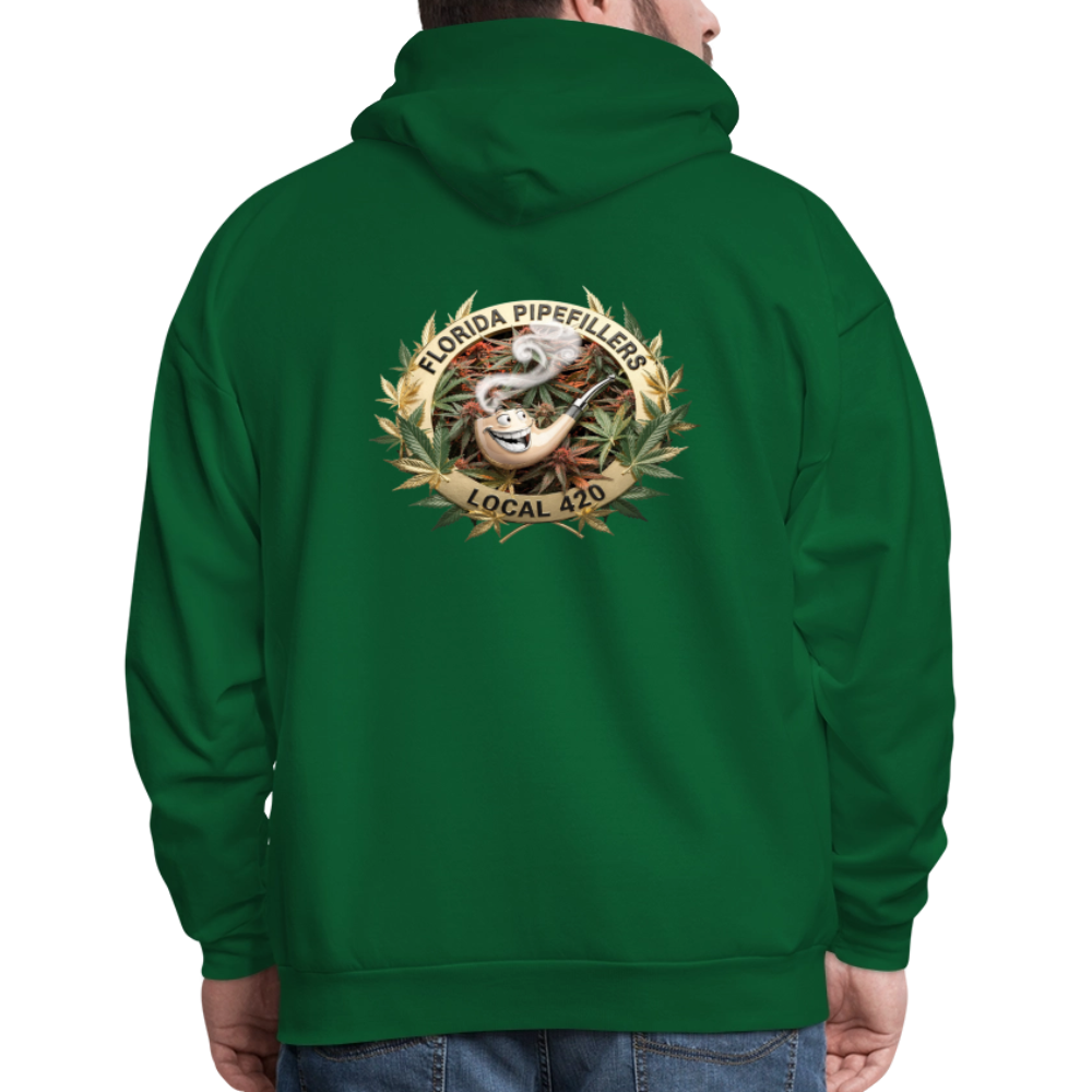FLORIDA PIPEFILLERS LOCAL 420 F/B DESIGN Men's Hoodie - forest green