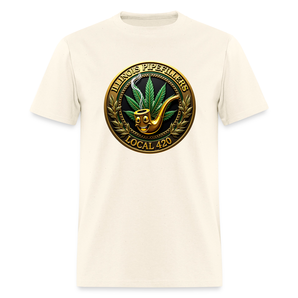 ILLINOIS PIPEFILLERS LOCAL 420 Men's T-Shirt - sweet cream heather