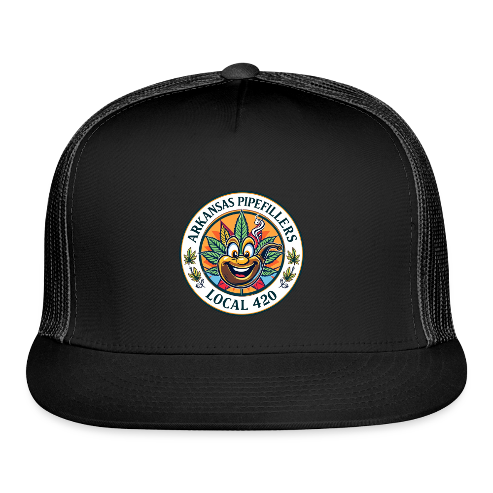 ARKANSAS PIPEFILLERS LOCAL 420 Trucker Hat - black/black