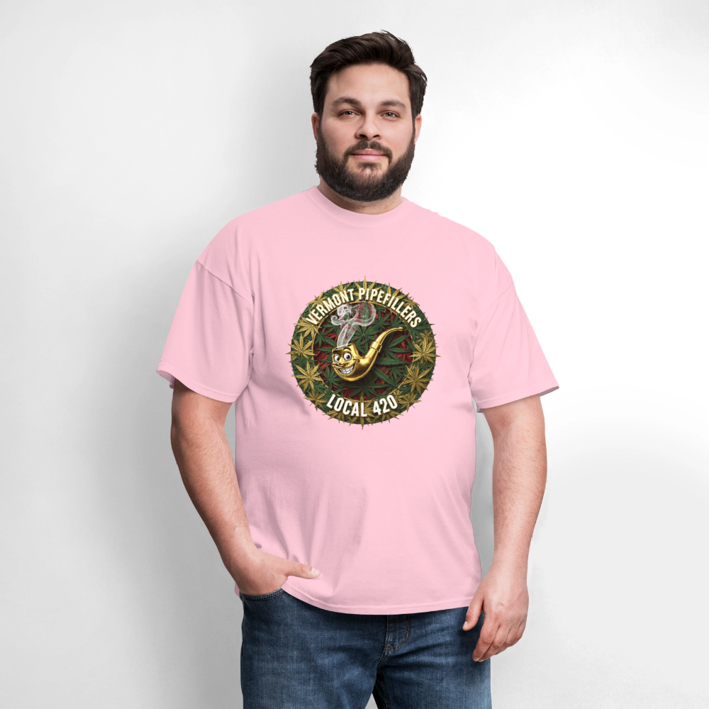 VERMONT PIPEFILLERS LOCAL 420  F/B DESIGN Men's T-Shirt - pink