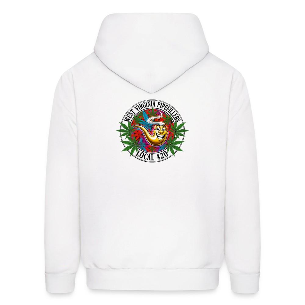 WEST VIRGINIA PIPEFILLERS LOCAL 420 F/B DESIGN  Men's  Hoodie - white