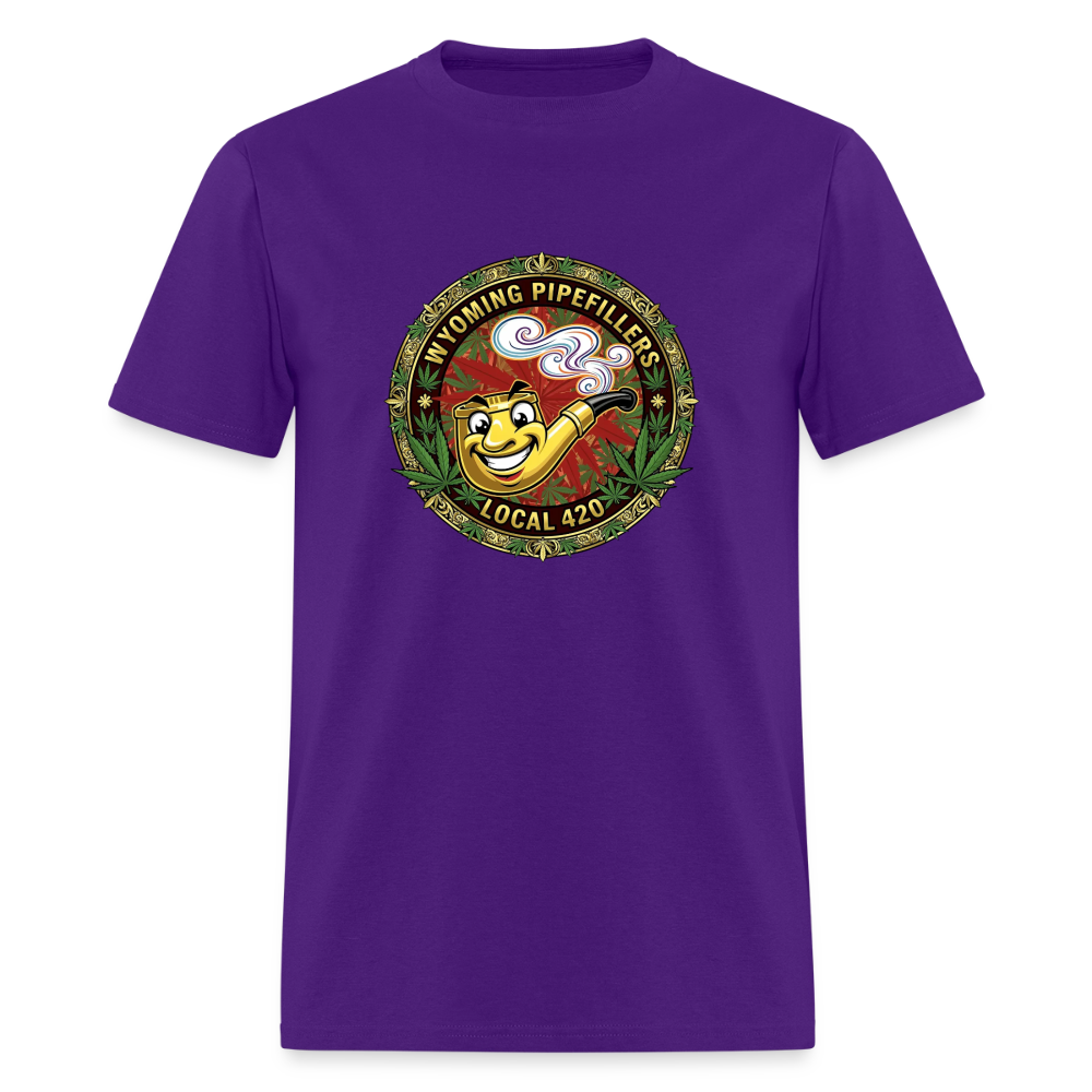 WYOMING PIPEFILLERS LOCAL 420 Men's T-Shirt - purple