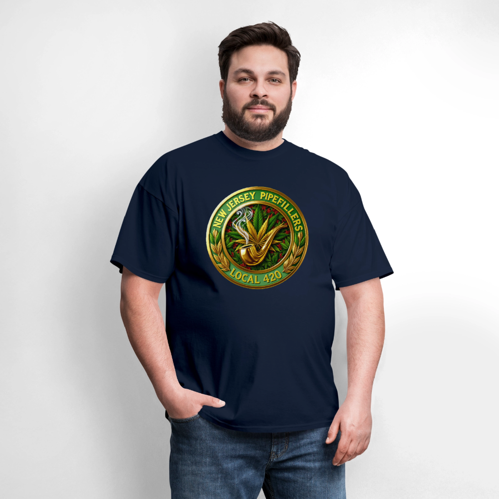 NEW JERSEY PIPEFILLERS LOCAL 420 Men's T-Shirt - navy