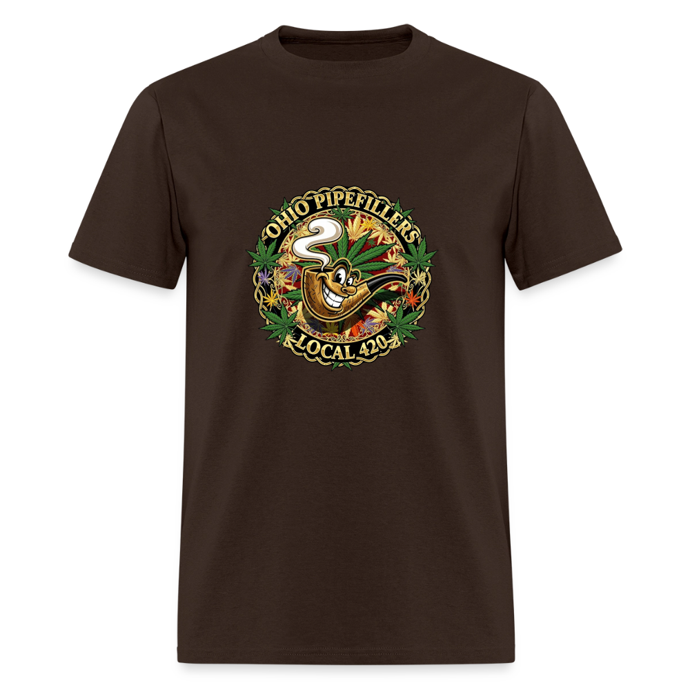 OHIO PIPEFILLERS LOCAL 420 Men's T-Shirt - brown