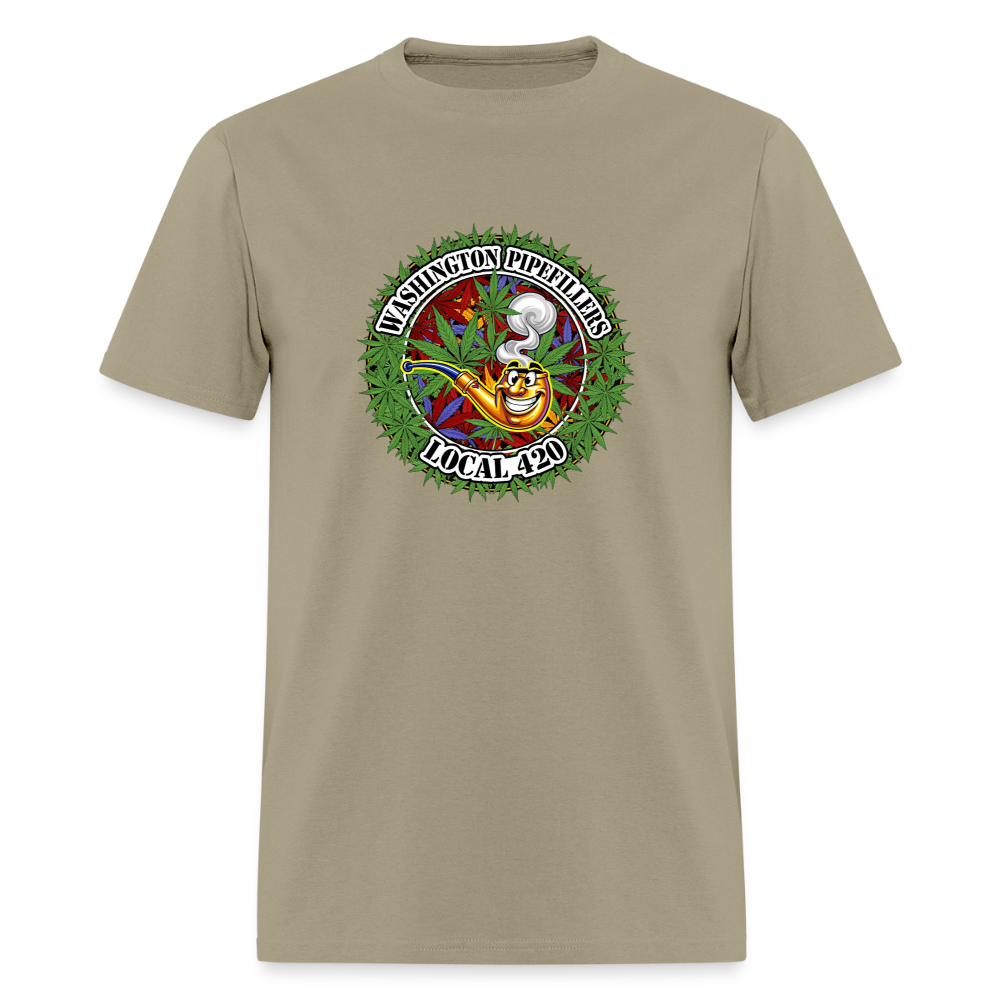 WASHINGTON PIPEFILLERS LOCAL 420 F/B DESIGN Men's T-Shirt - khaki