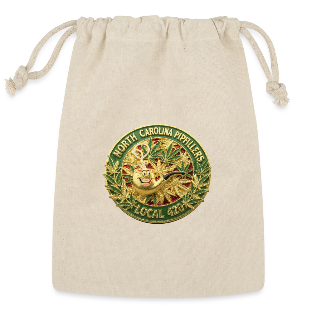NORTH CAROLINA  PIPEFILLERS LOCAL 420 Reusable Gift Bag - Natural
