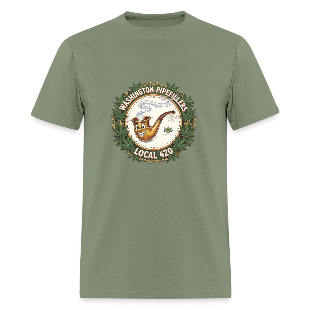 WASHINGTON PIPEFILLERS LOCAL 420 Men's T-Shirt - military green