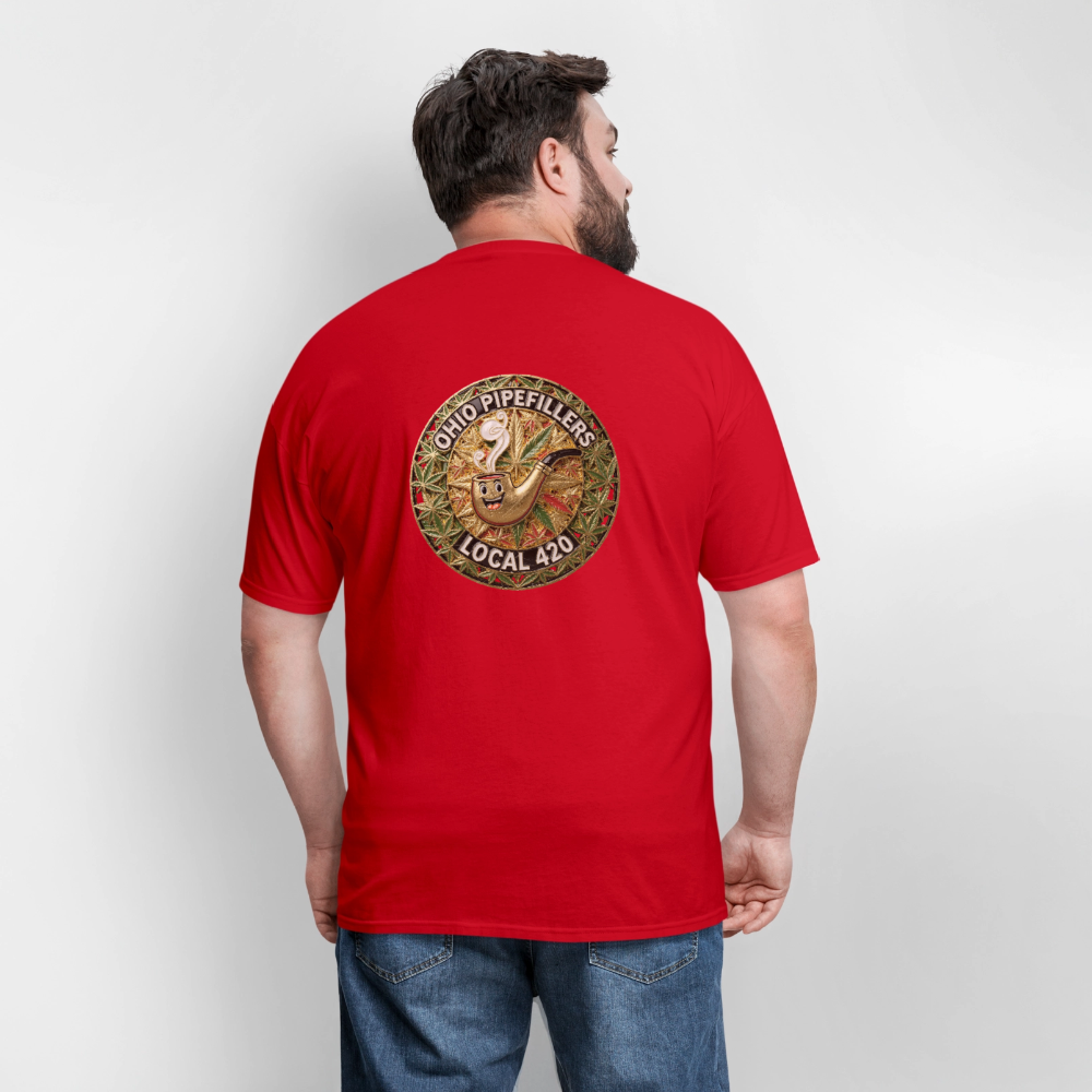 OHIO PIPEFILLERS LOCAL 420  F/B DESIGNS Men's T-Shirt - red