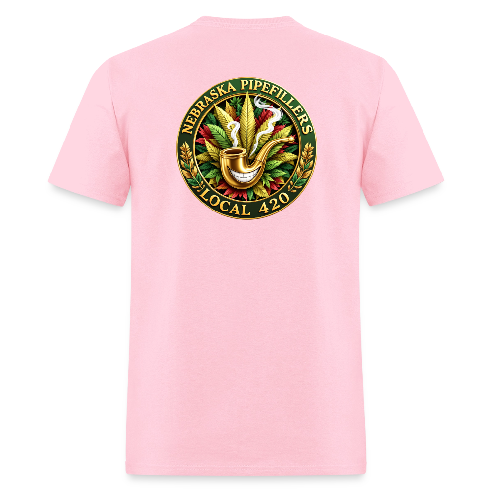 NEBRASKA PIPEFILLERS LOCAL 420 F/B DESIGNS Men's T-Shirt - pink