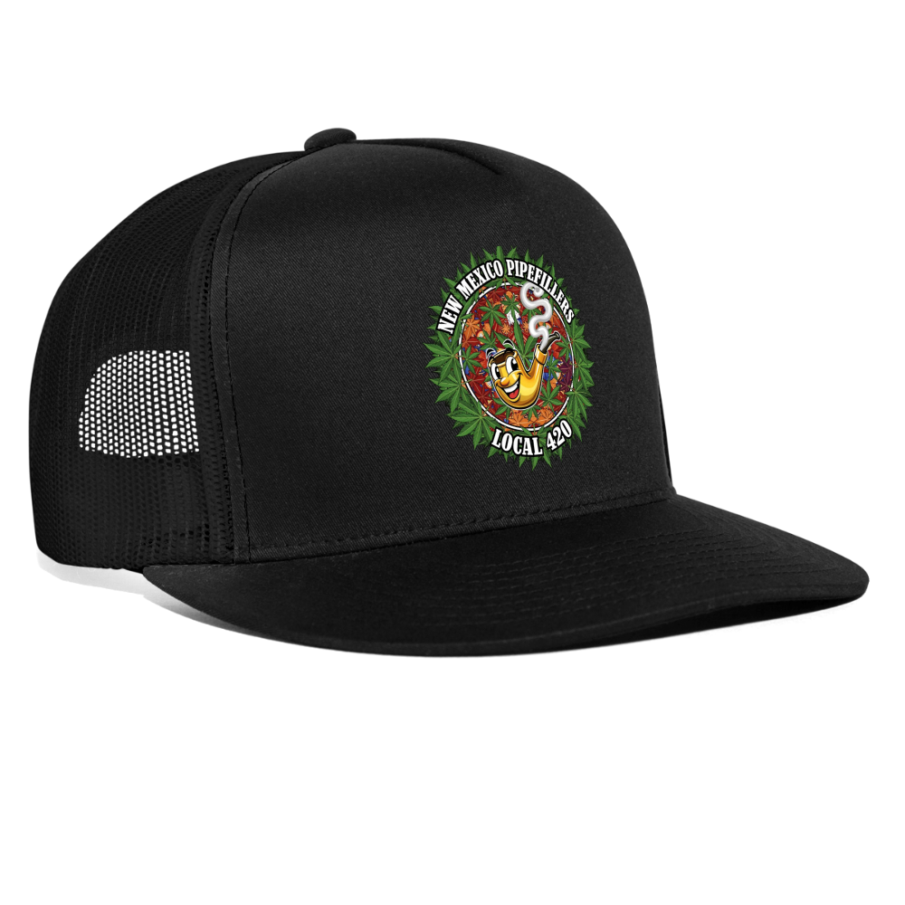NEW MEXICO PIPEFILLERS LOCAL 420 Trucker Hat - black/black