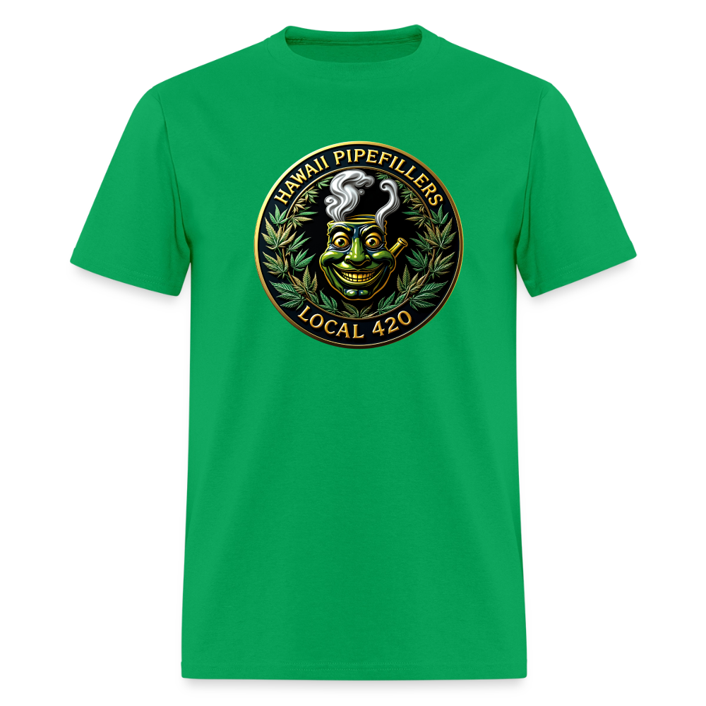 HAWAII PIPEFILLERS LOCAL 420 F/B DESIGN  Men's T-Shirt - bright green