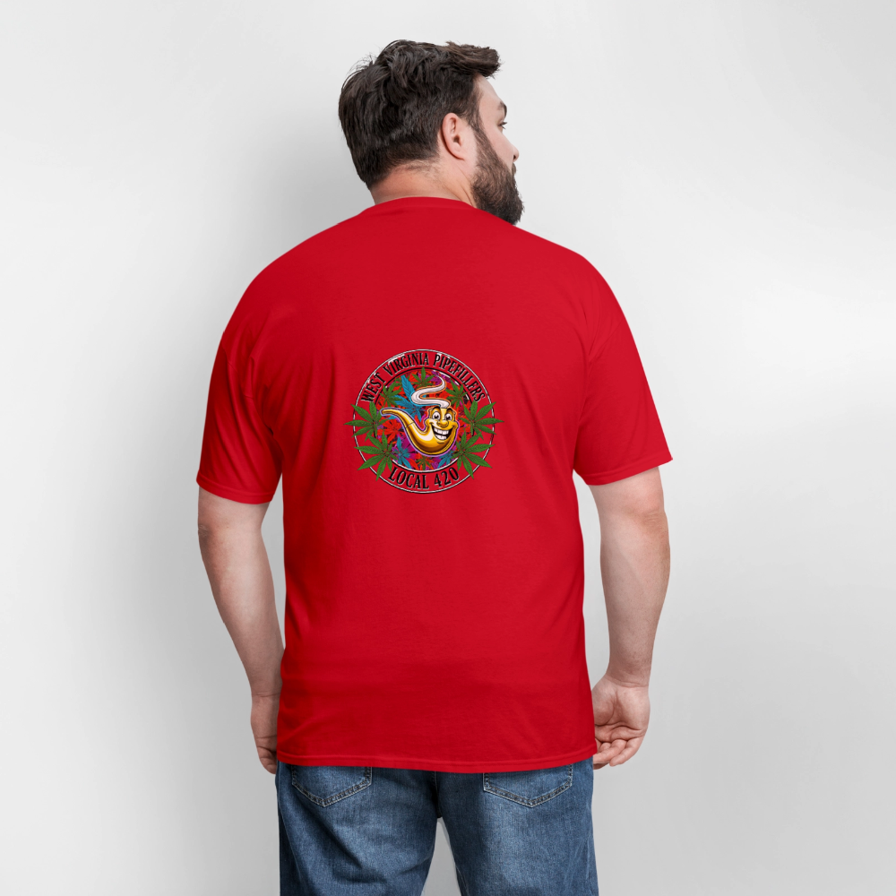 WEST VIRGINIA PIPEFILLERS LOCAL 420 F/B DESIGN Men's T-Shirt - red