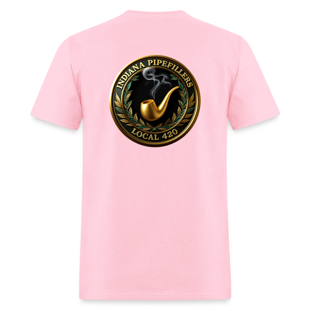 INDIANA PIPEFILLERS LOCAL 420 F/B DESIGN Men's T-Shirt - pink