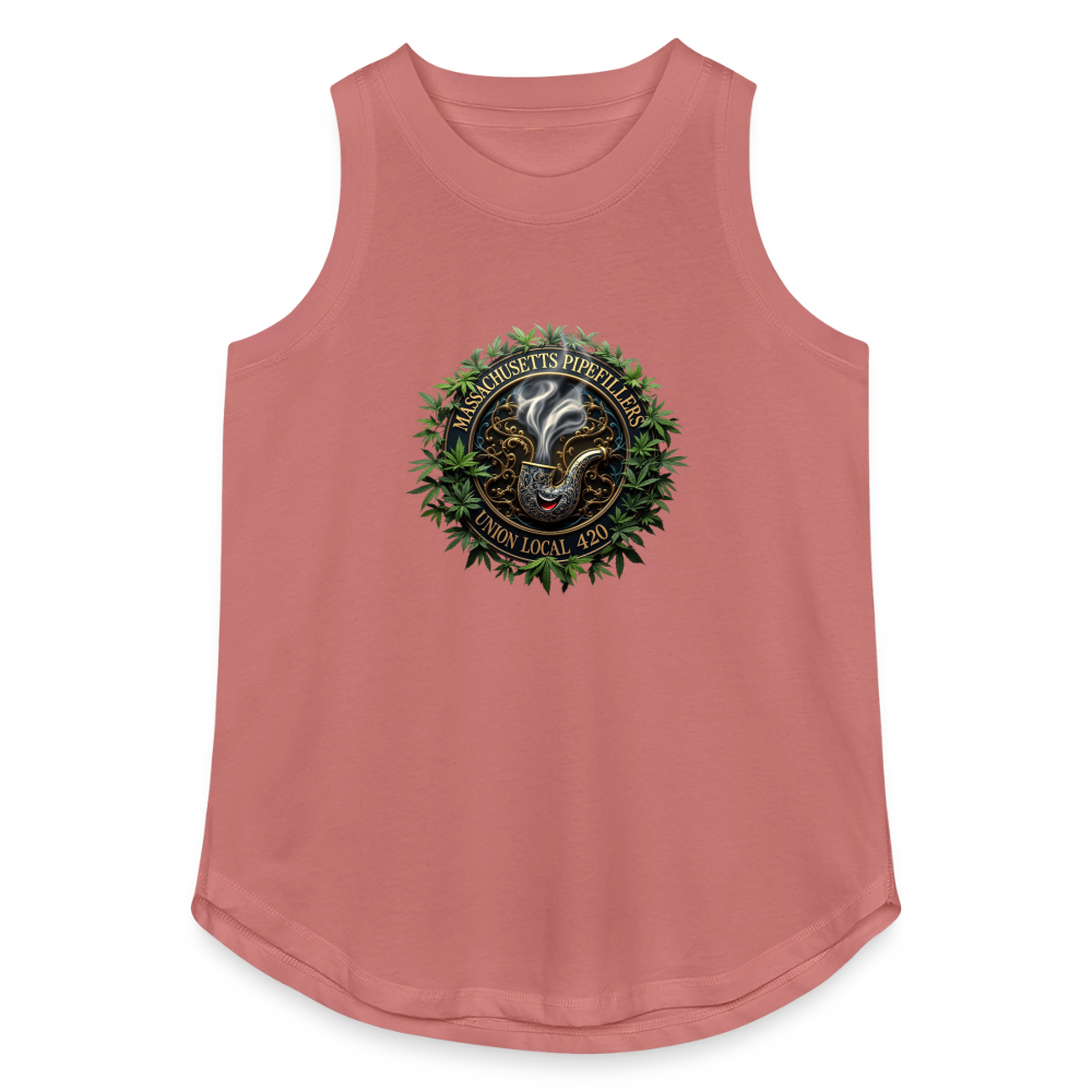 MASSACHUSETTS PIPEFILLERS LOCAL 420 Women's Relaxed Tank Top - mauve