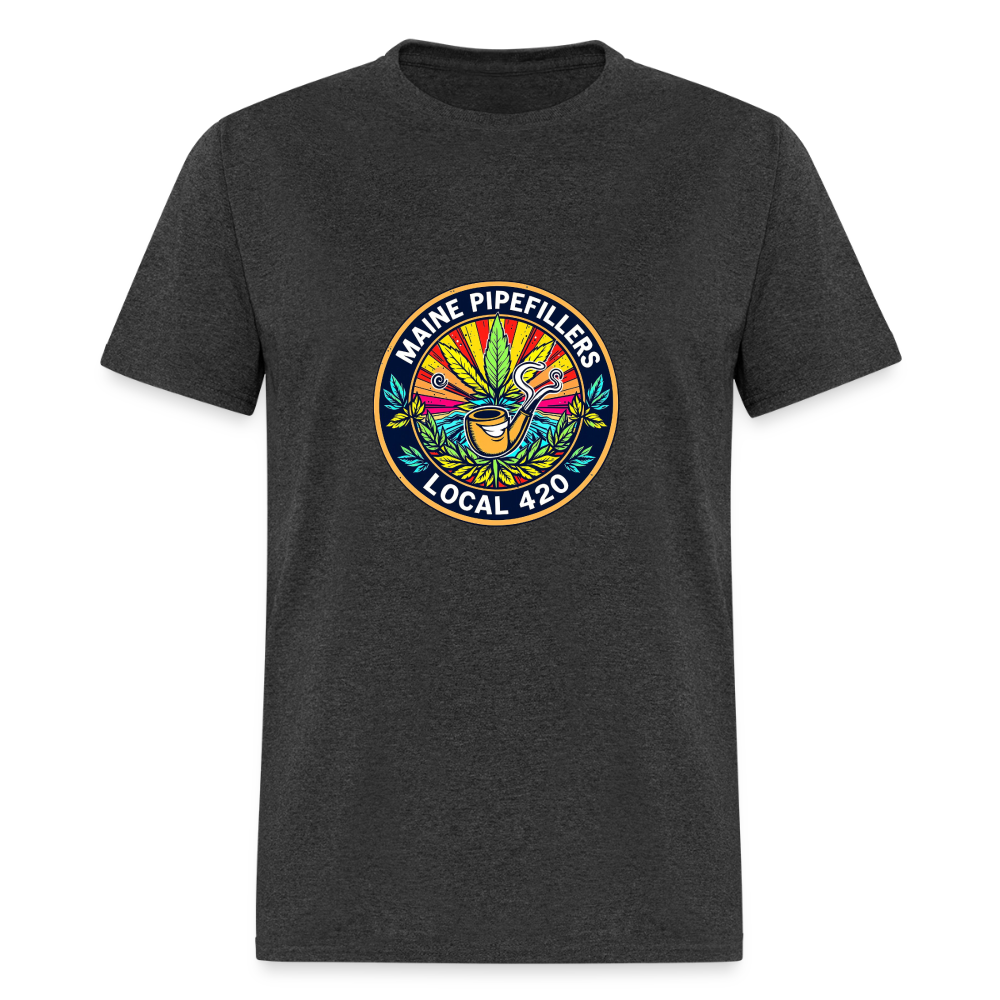 MAINE PIPEFILLERS LOCAL 420 Men's T-Shirt - heather black