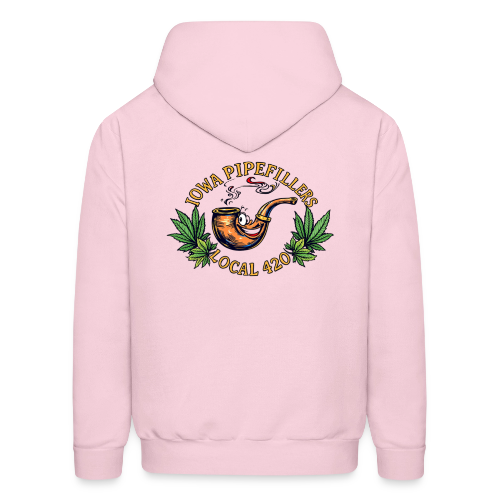 IOWA PIPEFILLERS LOCAL 420 F/B DESIGN Men's Hoodie - pale pink