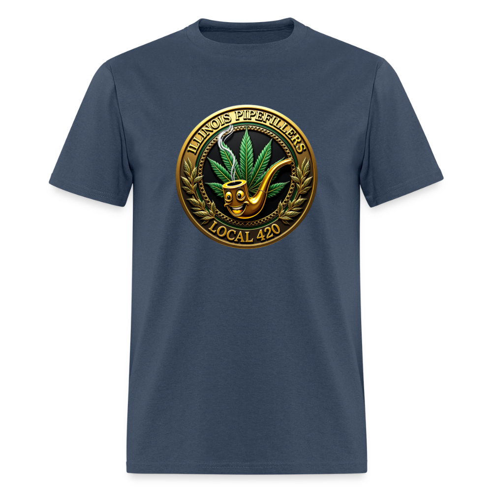 ILLINOIS PIPEFILLERS LOCAL 420 Men's T-Shirt | -  blue dusk
