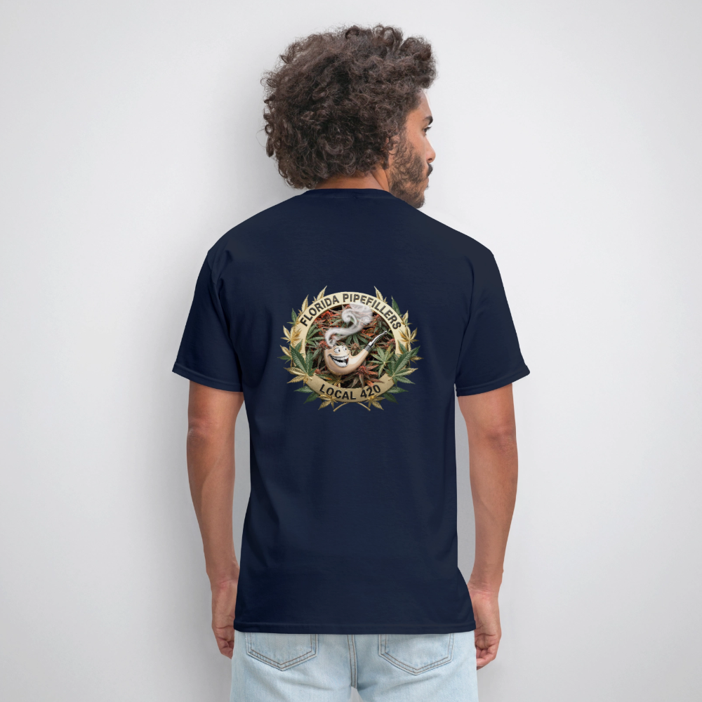 FLORIDA PIPEFILLERS LOCAL 420 F/B DESIGN Men's T-Shirt - navy