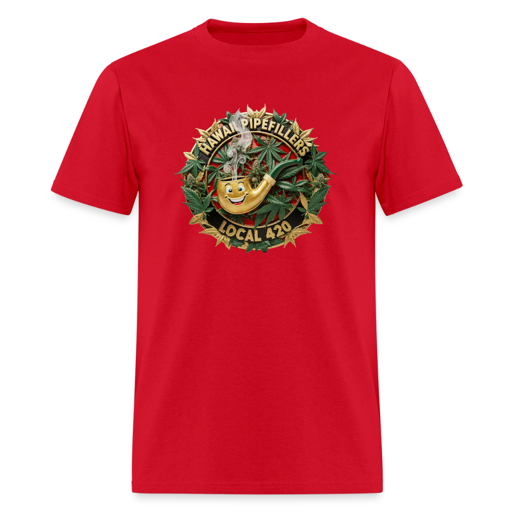 HAWAII PIPEFILLERS LOCAL 420 F/B DESIGN Men's T-Shirt - red